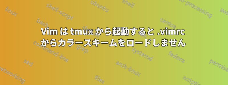 Vim は tmux から起動すると .vimrc からカラースキームをロードしません