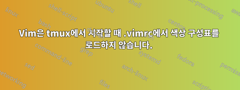 Vim은 tmux에서 시작할 때 .vimrc에서 색상 구성표를 로드하지 않습니다.