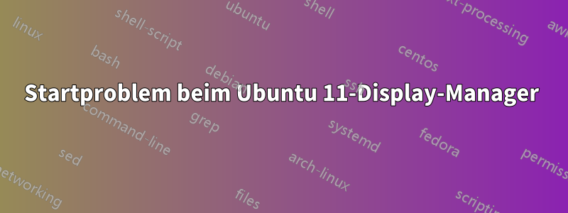 Startproblem beim Ubuntu 11-Display-Manager