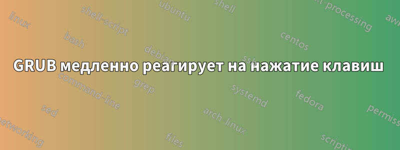 GRUB медленно реагирует на нажатие клавиш