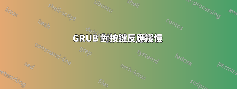 GRUB 對按鍵反應緩慢