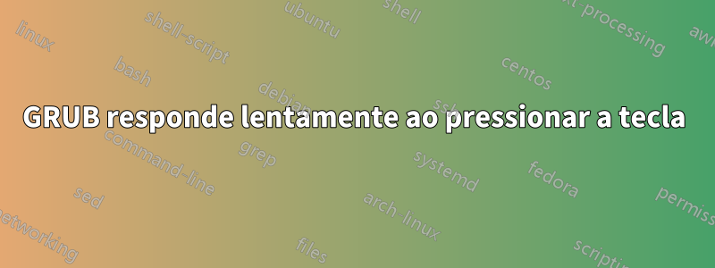 GRUB responde lentamente ao pressionar a tecla