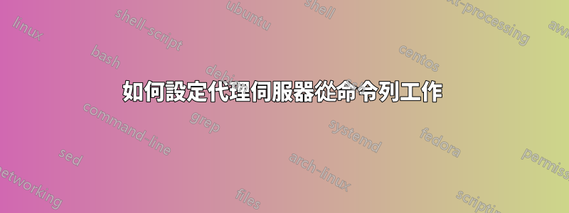 如何設定代理伺服器從命令列工作