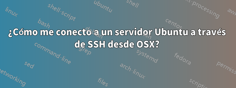 ¿Cómo me conecto a un servidor Ubuntu a través de SSH desde OSX?