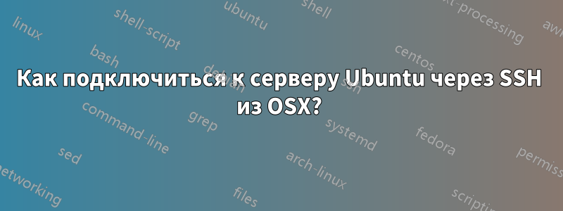 Как подключиться к серверу Ubuntu через SSH из OSX?