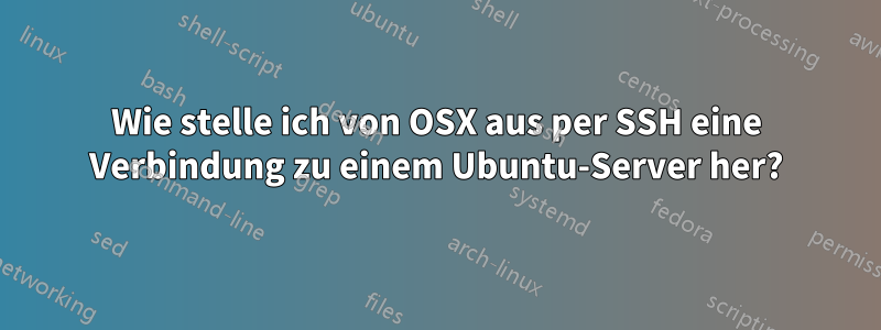 Wie stelle ich von OSX aus per SSH eine Verbindung zu einem Ubuntu-Server her?