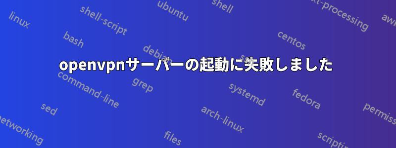 openvpnサーバーの起動に失敗しました