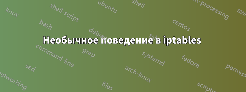 Необычное поведение в iptables