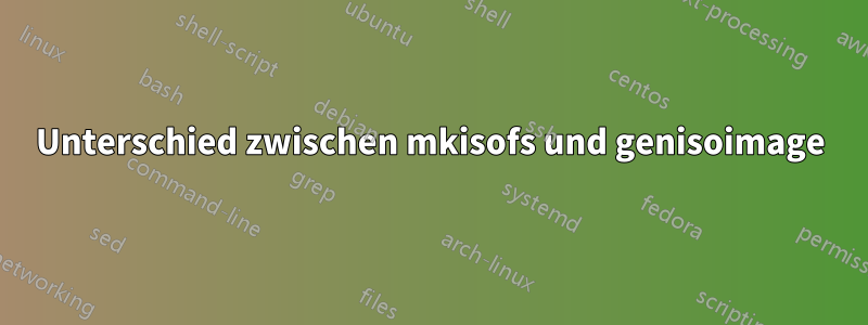 Unterschied zwischen mkisofs und genisoimage