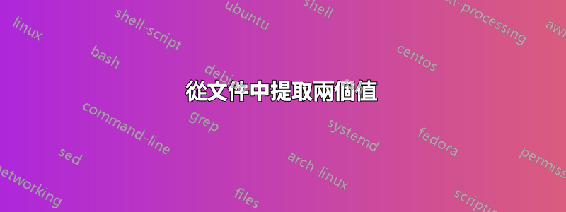 從文件中提取兩個值