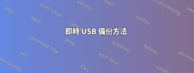 即時 USB 備份方法