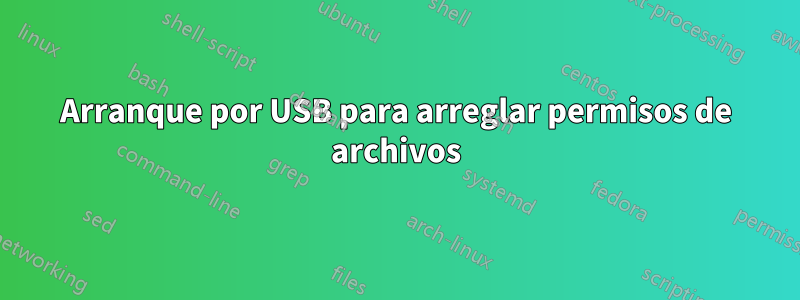 Arranque por USB para arreglar permisos de archivos