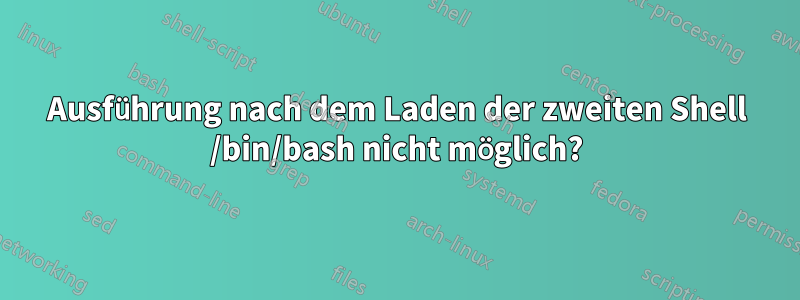 Ausführung nach dem Laden der zweiten Shell /bin/bash nicht möglich?