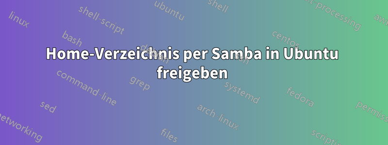 Home-Verzeichnis per Samba in Ubuntu freigeben