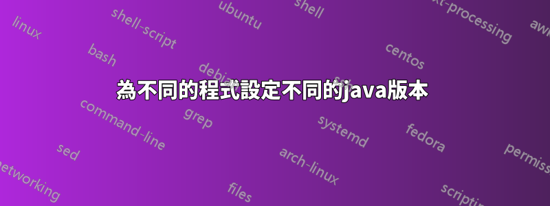 為不同的程式設定不同的java版本