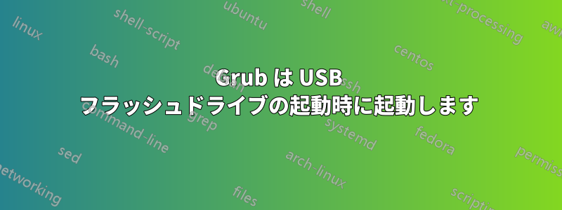 Grub は USB フラッシュドライブの起動時に起動します