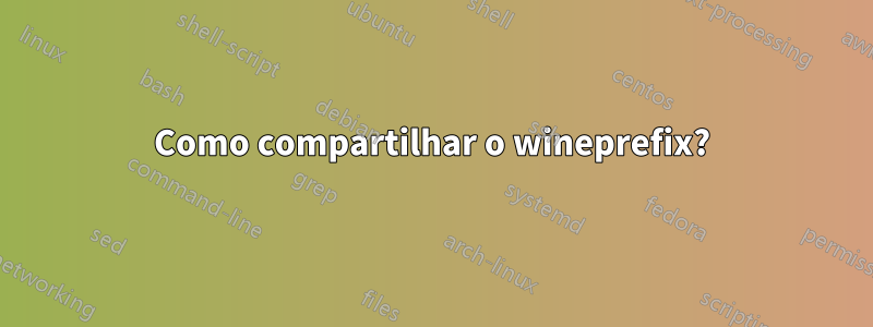 Como compartilhar o wineprefix?