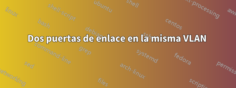 Dos puertas de enlace en la misma VLAN