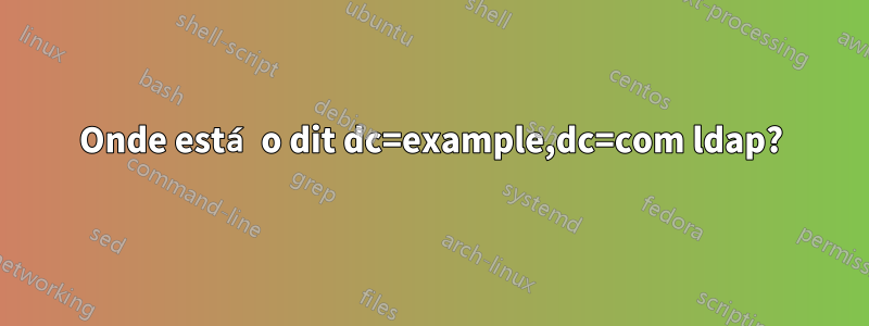 Onde está o dit dc=example,dc=com ldap?