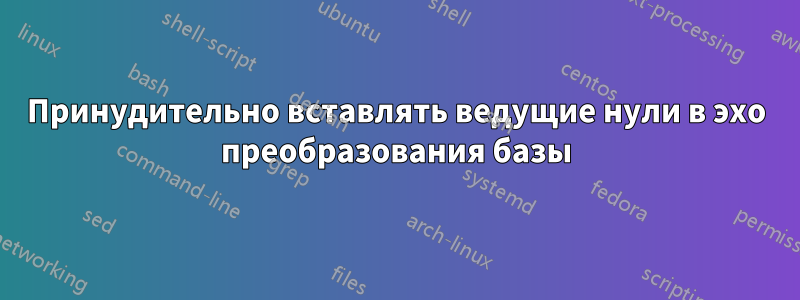 Принудительно вставлять ведущие нули в эхо преобразования базы