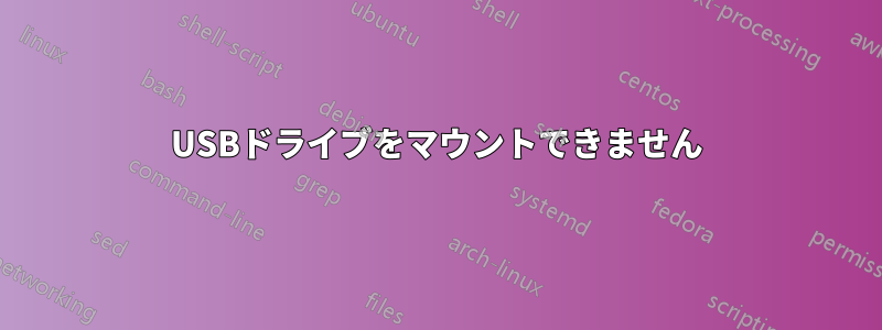 USBドライブをマウントできません