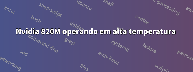 Nvidia 820M operando em alta temperatura
