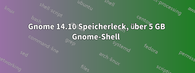 Gnome 14.10 Speicherleck, über 5 GB Gnome-Shell 