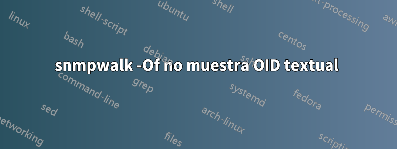 snmpwalk -Of no muestra OID textual