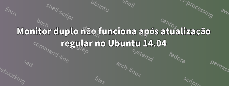 Monitor duplo não funciona após atualização regular no Ubuntu 14.04