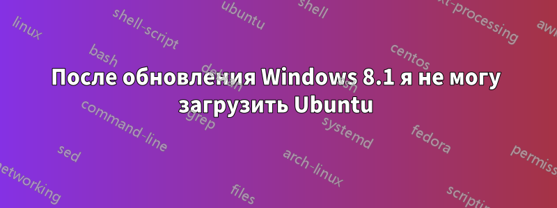 После обновления Windows 8.1 я не могу загрузить Ubuntu