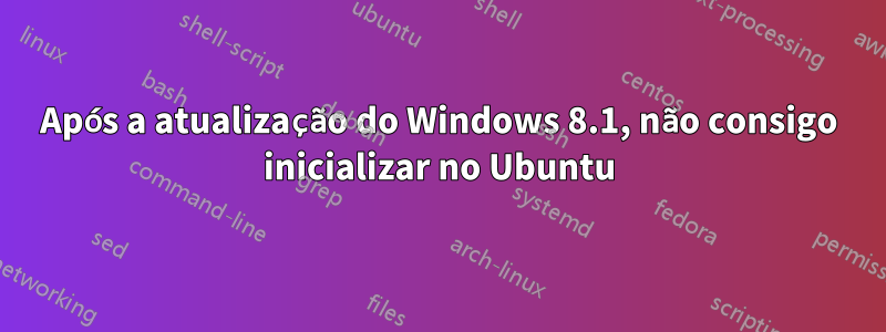 Após a atualização do Windows 8.1, não consigo inicializar no Ubuntu