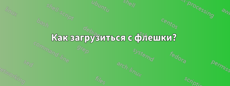 Как загрузиться с флешки?