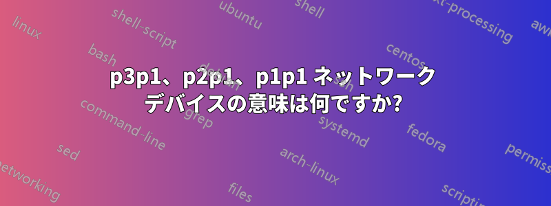 p3p1、p2p1、p1p1 ネットワーク デバイスの意味は何ですか?