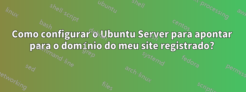 Como configurar o Ubuntu Server para apontar para o domínio do meu site registrado?