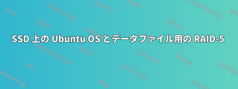 SSD 上の Ubuntu OS とデータファイル用の RAID-5