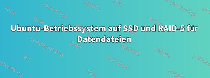 Ubuntu-Betriebssystem auf SSD und RAID-5 für Datendateien