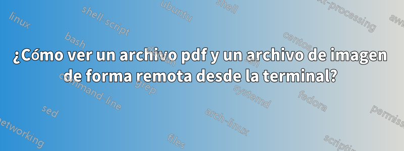 ¿Cómo ver un archivo pdf y un archivo de imagen de forma remota desde la terminal?