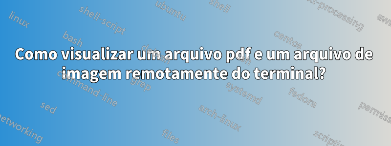 Como visualizar um arquivo pdf e um arquivo de imagem remotamente do terminal?