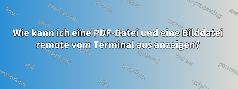 Wie kann ich eine PDF-Datei und eine Bilddatei remote vom Terminal aus anzeigen?