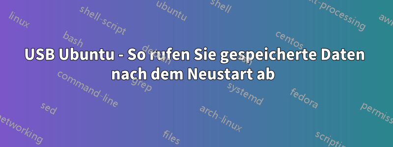 USB Ubuntu - So rufen Sie gespeicherte Daten nach dem Neustart ab 