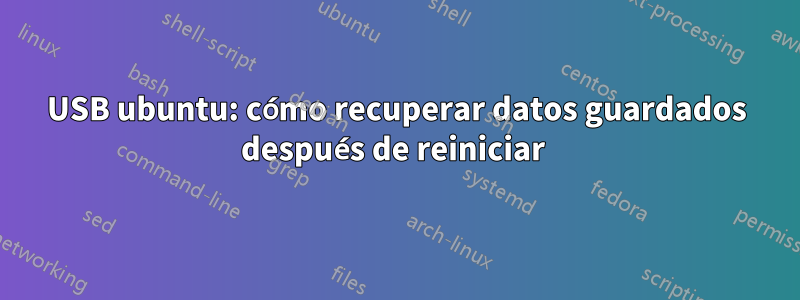 USB ubuntu: cómo recuperar datos guardados después de reiniciar 