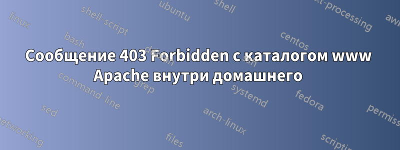 Сообщение 403 Forbidden с каталогом www Apache внутри домашнего