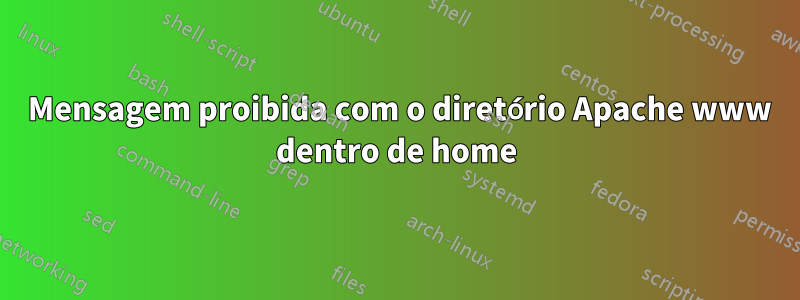 403 Mensagem proibida com o diretório Apache www dentro de home