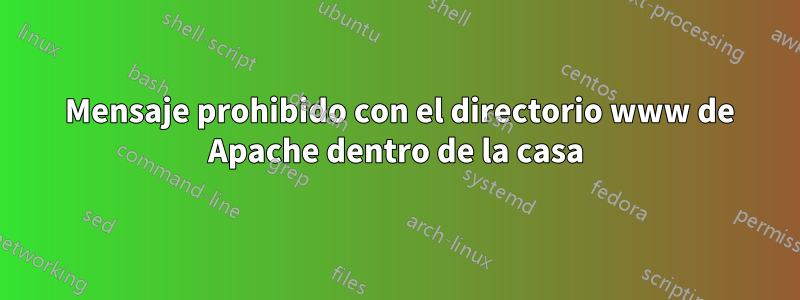 403 Mensaje prohibido con el directorio www de Apache dentro de la casa