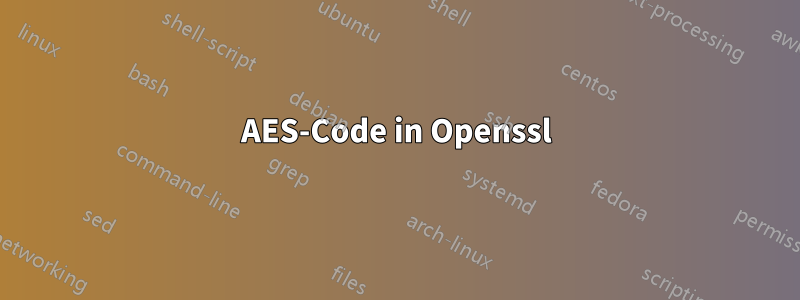 AES-Code in Openssl