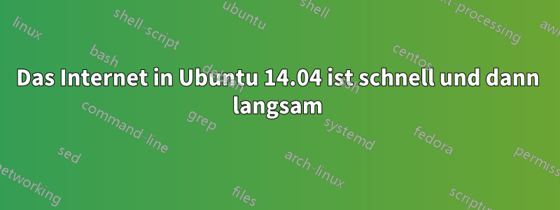 Das Internet in Ubuntu 14.04 ist schnell und dann langsam