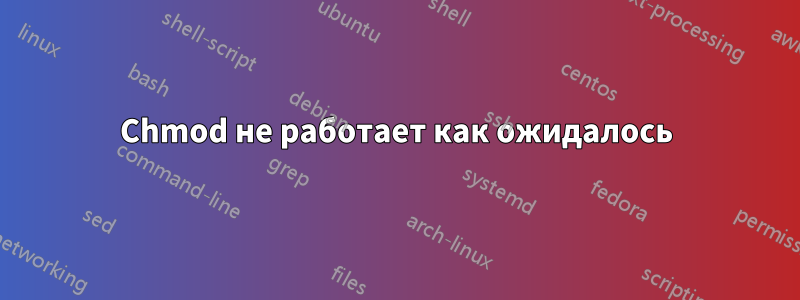 Chmod не работает как ожидалось