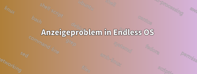 Anzeigeproblem in Endless OS