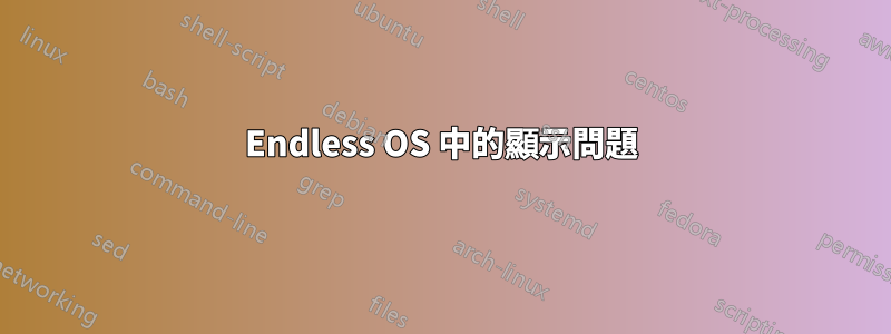 Endless OS 中的顯示問題