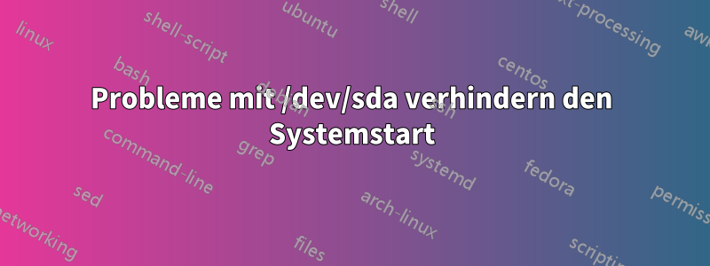 Probleme mit /dev/sda verhindern den Systemstart